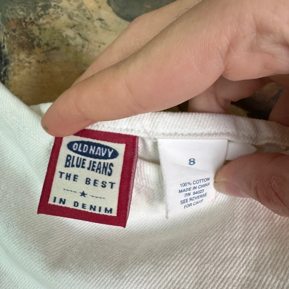 vintage y2k faded glory white denim midi dress - size S (8) 100% cotton - Picture 4 of 5